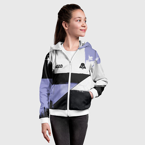 Детская толстовка на молнии Дарт Вейдер Звездные войны / 3D-Белый – фото 4