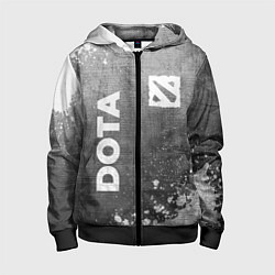 Детская толстовка на молнии Dota - grey gradient вертикально