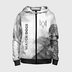 Толстовка на молнии детская Watch Dogs - white gradient вертикально, цвет: 3D-черный