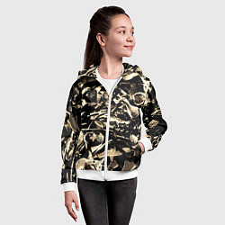 Толстовка на молнии детская Итальянские мемы с животными, цвет: 3D-белый — фото 2