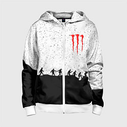 Детская толстовка на молнии Monster energy black rock
