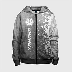 Детская толстовка на молнии Yamaha - grey gradient по-вертикали