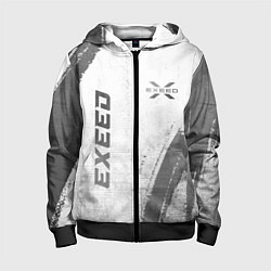 Толстовка на молнии детская Exeed - white gradient вертикально, цвет: 3D-черный
