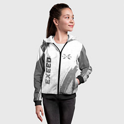 Толстовка на молнии детская Exeed - white gradient вертикально, цвет: 3D-черный — фото 2