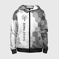 Толстовка на молнии детская Sally Face - white gradient по-вертикали, цвет: 3D-черный