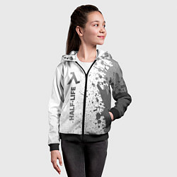 Толстовка на молнии детская Half-Life - white gradient по-вертикали, цвет: 3D-черный — фото 2