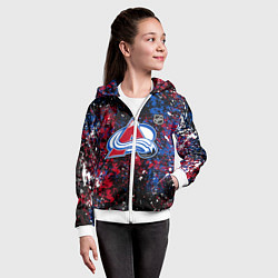 Толстовка на молнии детская Colorado Avalanche NHL black, цвет: 3D-белый — фото 2