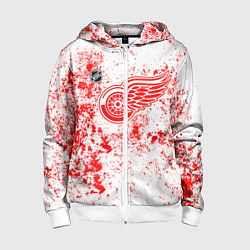 Толстовка на молнии детская Detroit Red Wings NHL white, цвет: 3D-белый