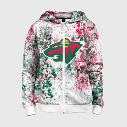 Толстовка на молнии детская Minnesota Wild NHL white, цвет: 3D-белый