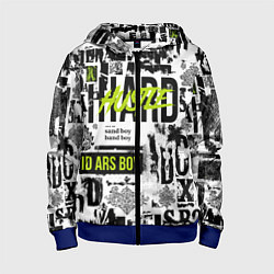 Детская толстовка на молнии Pattern with inscriptions hustle sand boy