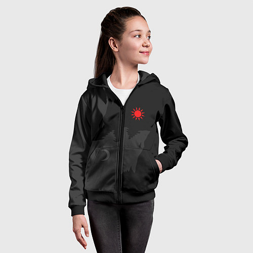 Детская толстовка на молнии Хати и Сколь / 3D-Черный – фото 4