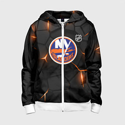 Толстовка на молнии детская Нью Йорк Айлендерс - НХЛ хоккей, цвет: 3D-белый