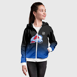 Толстовка на молнии детская Колорадо Эвеланш - градиент, цвет: 3D-белый — фото 2