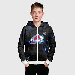 Толстовка на молнии детская Колорадо Эвеланш - плиты с подсветкой, цвет: 3D-белый — фото 2