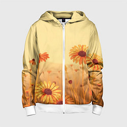 Детская толстовка на молнии Цветы на закате