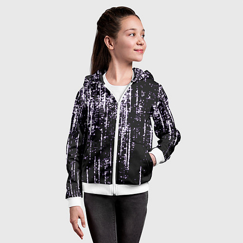 Детская толстовка на молнии Shade purple / 3D-Белый – фото 4