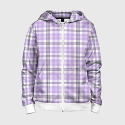 Детская толстовка на молнии Checkered light purple