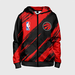 Детская толстовка на молнии Торонто Рэпторс - красные потертости