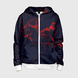Детская толстовка на молнии Lightning red glow