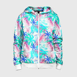 Детская толстовка на молнии Palm blue light blue