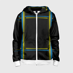 Детская толстовка на молнии Neon yellow blue