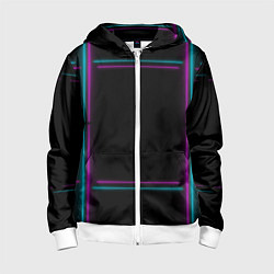 Детская толстовка на молнии Neon pink light blue