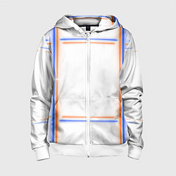 Детская толстовка на молнии Neon white orange blue