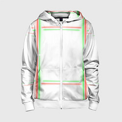 Детская толстовка на молнии Neon light green red