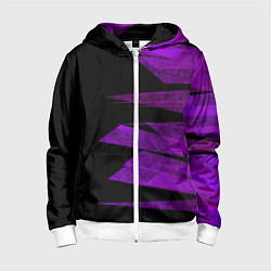 Детская толстовка на молнии Color purple black stripes