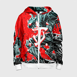 Детская толстовка на молнии Doom samurai steel