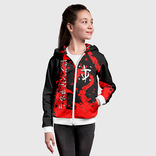 Детская толстовка на молнии Doom dark age dragon / 3D-Белый – фото 4