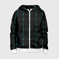 Детская толстовка на молнии Color black blue crosses