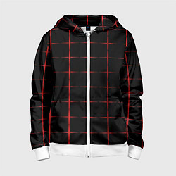 Детская толстовка на молнии Color black red crosses