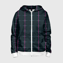 Толстовка на молнии детская Color black stripes, цвет: 3D-белый