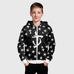 Толстовка на молнии детская Doom star, цвет: 3D-белый — фото 2