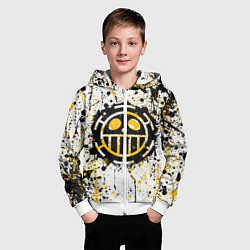 Толстовка на молнии детская Пираты сердца - Ван Пис, цвет: 3D-белый — фото 2