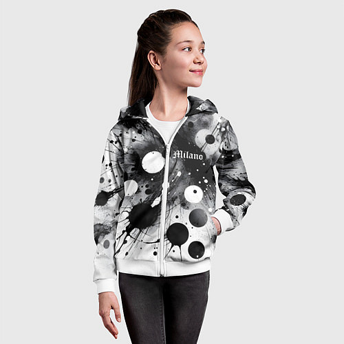 Детская толстовка на молнии Abstract fantasy pattern - Milano / 3D-Белый – фото 4