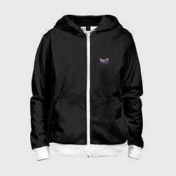 Толстовка на молнии детская Mercedes amg, цвет: 3D-белый