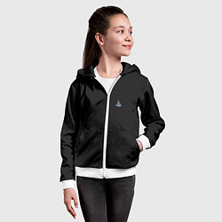 Толстовка на молнии детская Новогодняя сказка, цвет: 3D-белый — фото 2