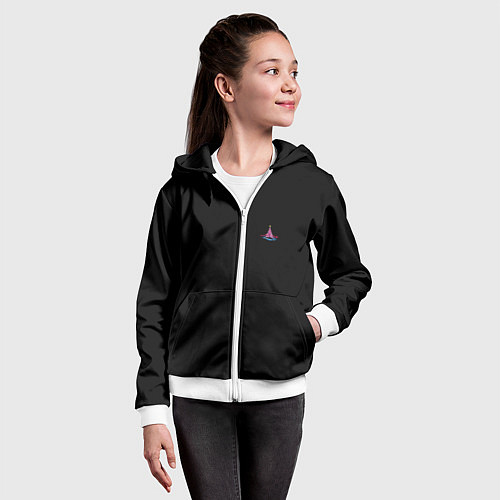 Детская толстовка на молнии New year eve in the forest / 3D-Белый – фото 4