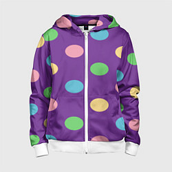 Толстовка на молнии детская Radius color, цвет: 3D-белый