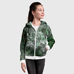 Толстовка на молнии детская Абстракция - acid boom, цвет: 3D-белый — фото 2