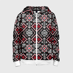 Детская толстовка на молнии Славянский орнамент обережный