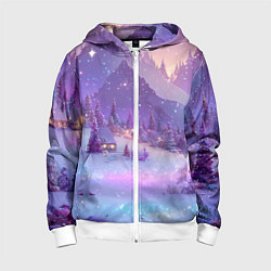 Детская толстовка на молнии Новогодняя магическая атмосфера