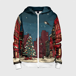 Детская толстовка на молнии Новогодняя ночь