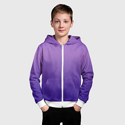 Толстовка на молнии детская The color is purple, цвет: 3D-белый — фото 2