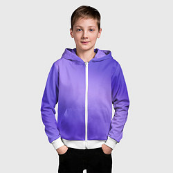 Толстовка на молнии детская Color purple gradient, цвет: 3D-белый — фото 2