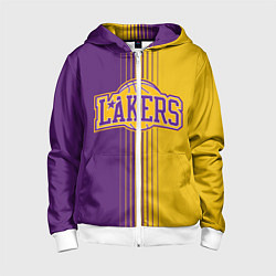 Толстовка на молнии детская NBA Lakers LA, цвет: 3D-белый