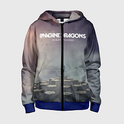 Толстовка на молнии детская Imagine Dragons: Night Visions, цвет: 3D-синий