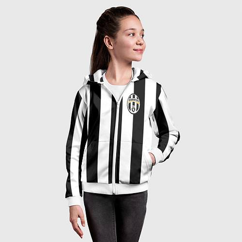 Детская толстовка на молнии Juventus: Pirlo / 3D-Белый – фото 4